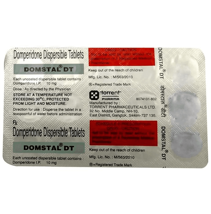 Domstal DT Tablet – Domperidone (10mg) by Torrent Pharmaceuticals Ltd — photo 1 of 2