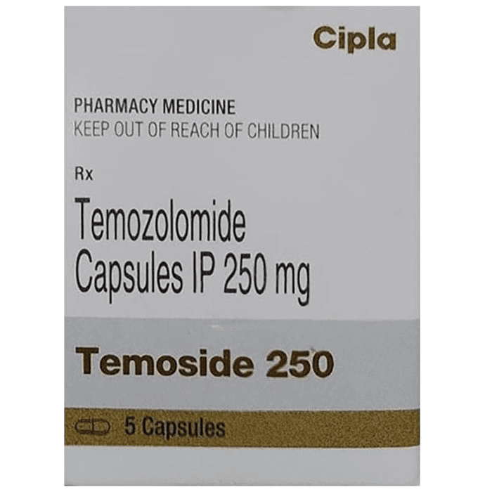 Temoside 250 Capsule – Temozolomide (250mg) 250 mg by Cipla Ltd — photo 1 of 6