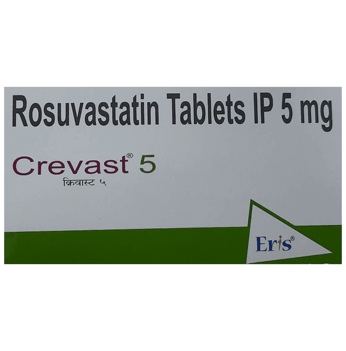 Crevast 5 Tablet – Rosuvastatin (5mg) 5 mg by Eris Lifesciences Ltd — photo 1 of 2
