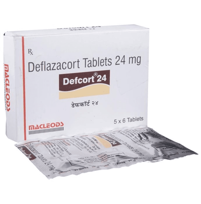 Defcort 24 Tablet – Deflazacort (24mg) 24 mg by Macleods Pharmaceuticals Pvt Ltd — photo 1 of 5