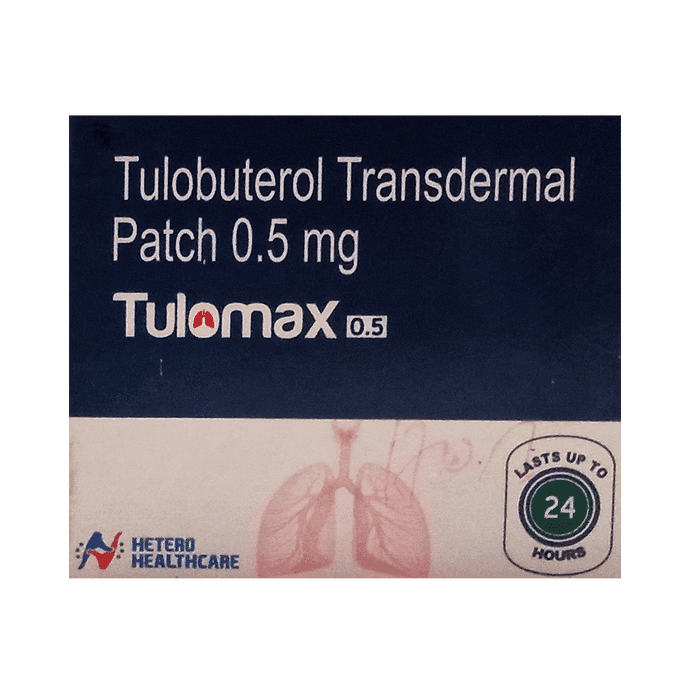 Tulomax 0.5 Transdermal Patch – Tulobuterol (0.5mg) 0.5 mg by Hetero Healthcare Limited — photo 1 of 2