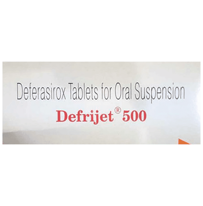 Defrijet 500 Tablet – Deferasirox (500mg) 500 mg by Sun Pharmaceutical Industries Ltd — photo 1 of 2