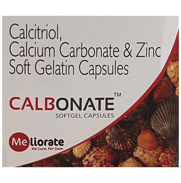 Calbonate Softgel Capsule – 4b1ac5e3-0258-4a00-9501-3b4998fccc57 by Meliorate Pharmaceutical Pvt Ltd — photo 1 of 4