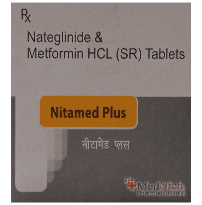 Nitamed Plus Tablet SR – Nateglinide (60mg) by Mednich Pharmaceuticals — photo 1 of 2