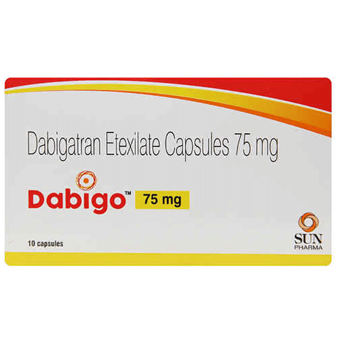 Dabigo 75mg Capsule – Dabigatran Etexilate (75mg) 75 mg by Sun Pharmaceutical Industries Ltd — photo 1 of 3