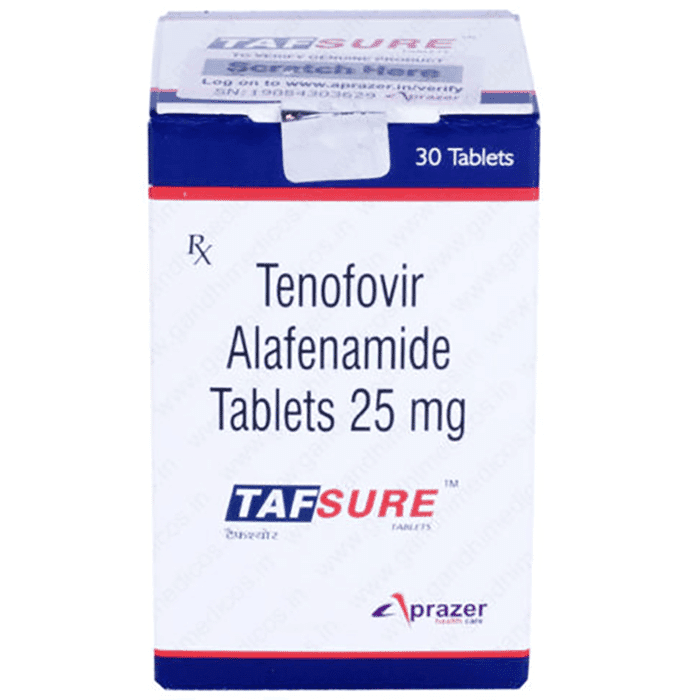 Tafsure Tablet – Tenofovir Alafenamide (25mg) by Aprazer Healthcare Pvt Ltd