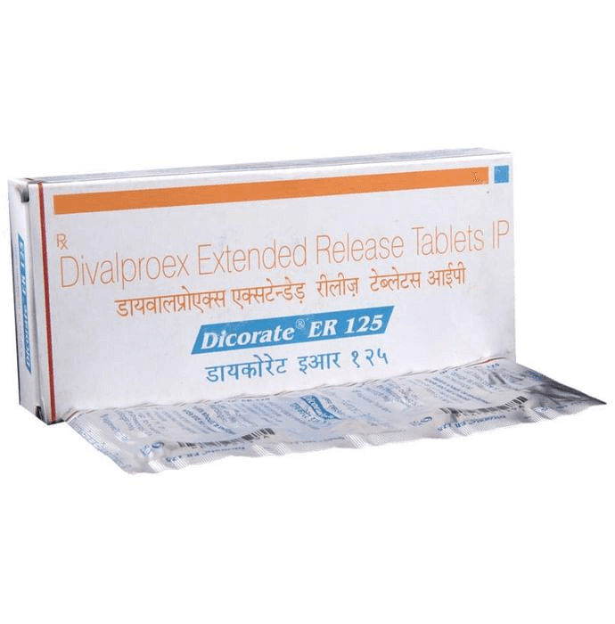 Dicorate ER 125 Tablet – Divalproex (125mg) 125 mg by Sun Pharmaceutical Industries Ltd — photo 1 of 5