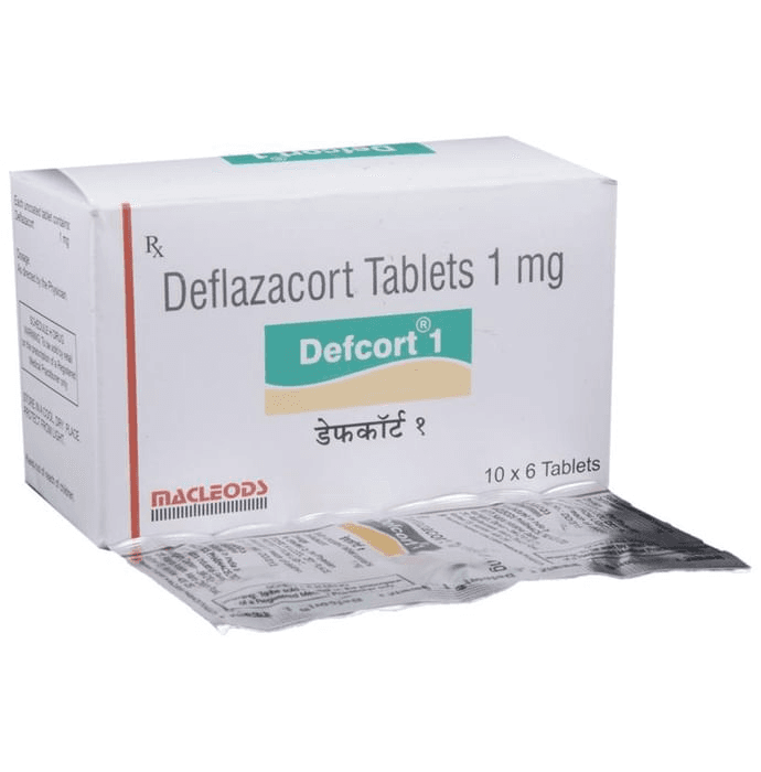 Defcort 1 Tablet – Deflazacort (1mg) 1 mg by Macleods Pharmaceuticals Pvt Ltd — photo 1 of 5