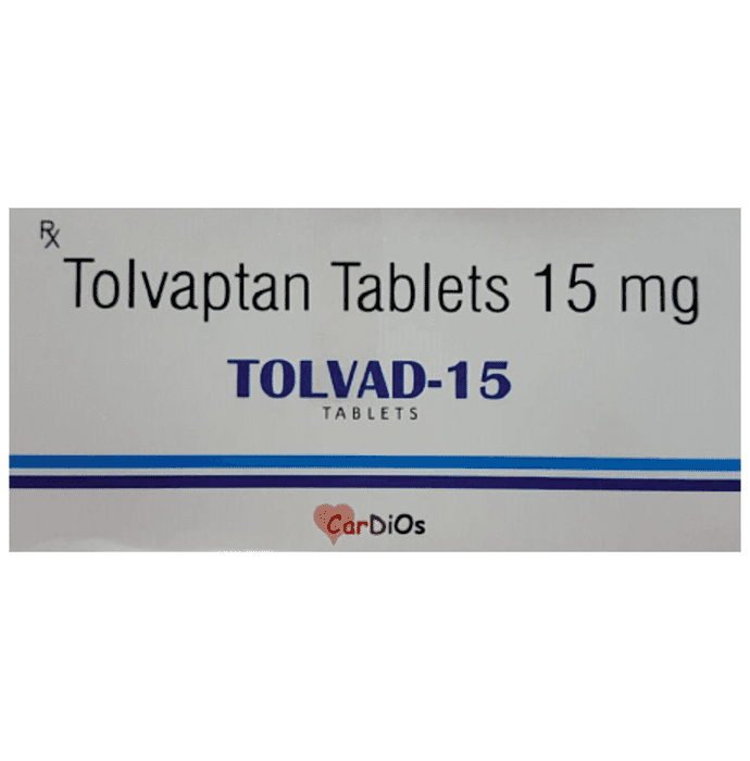 Tolvad 15mg Tablet – Tolvaptan (15mg) 15 mg by Chemo Healthcare Pvt Ltd — photo 1 of 4