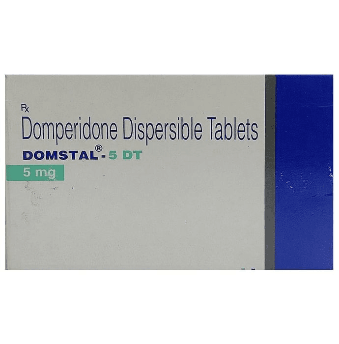 Domstal 5 DT Tablet – Domperidone (5mg) 5 mg by Torrent Pharmaceuticals Ltd — photo 1 of 3