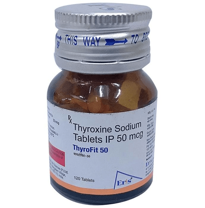 Thyrofit 50 Tablet – Thyroxine (50mcg) 50 mg by Eris Lifesciences Ltd — photo 1 of 2