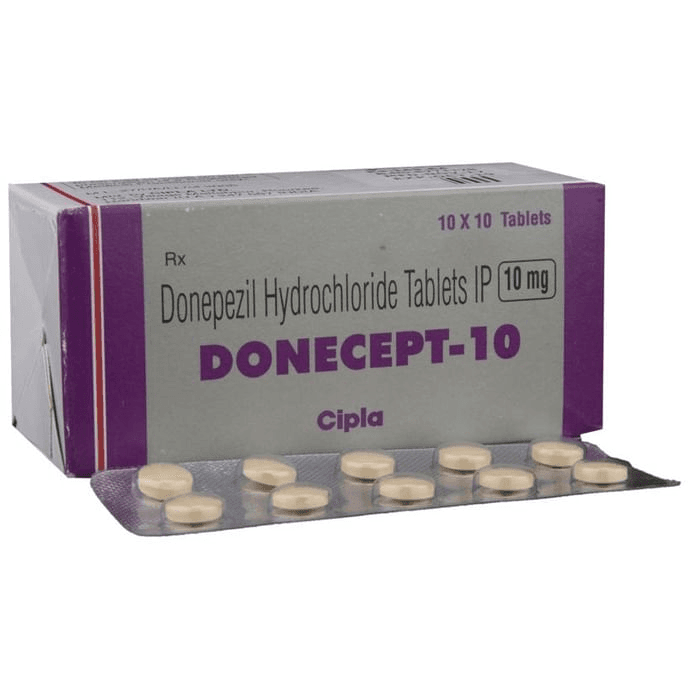 Donecept 10 Tablet – Donepezil (10mg) 10 mg by Cipla Ltd — photo 1 of 6