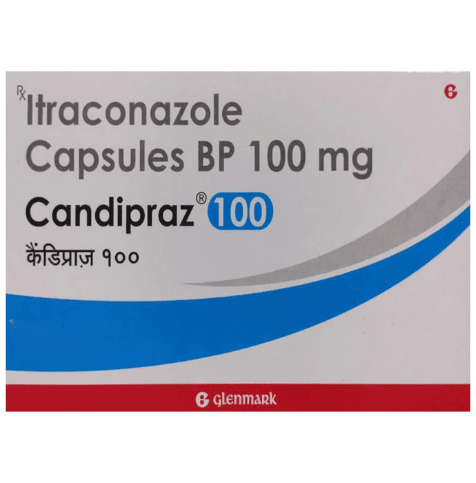 Candipraz 100mg Capsule – Itraconazole (100mg) 100 mg by Glenmark Pharmaceuticals Ltd — photo 1 of 4