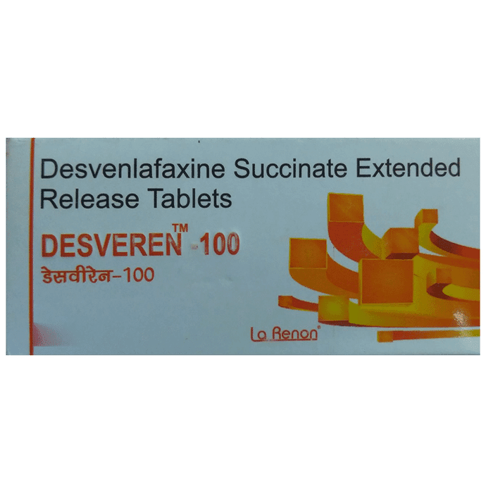 Desveren 100 Tablet ER – Desvenlafaxine (100mg) 100 mg by La Renon Healthcare Pvt Ltd — photo 1 of 3