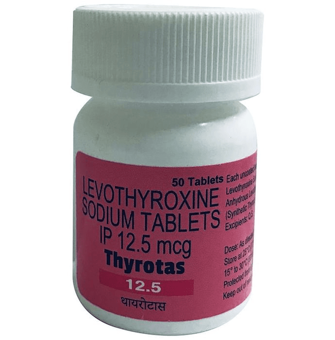 Thyrotas 12.5 Tablet – Thyroxine (12.5mcg) 12.5 mg by Intas Pharmaceuticals Ltd — photo 1 of 2