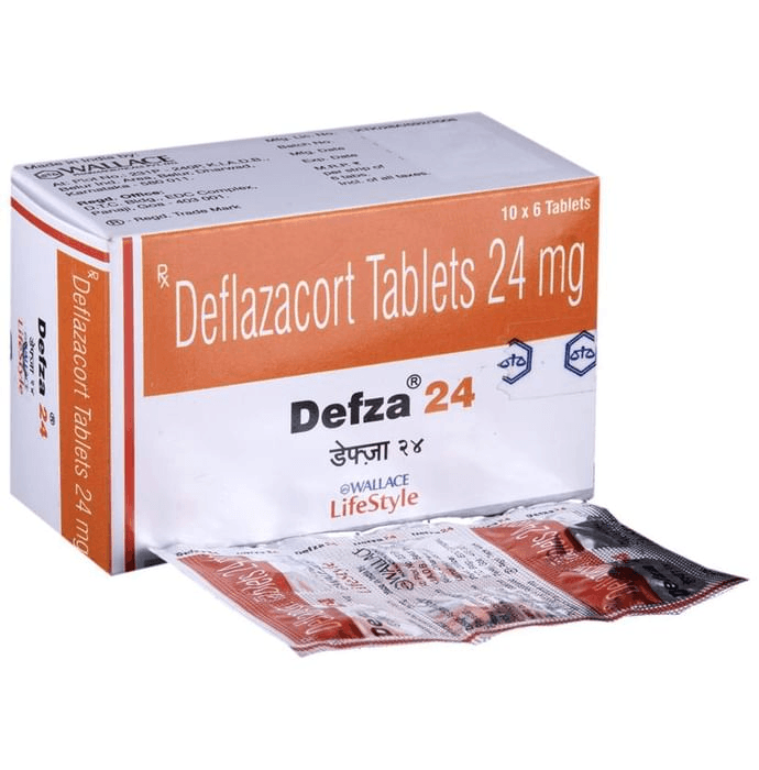 Defza 24 Tablet – Deflazacort (24mg) 24 mg by Wallace Pharmaceuticals Pvt Ltd — photo 1 of 6