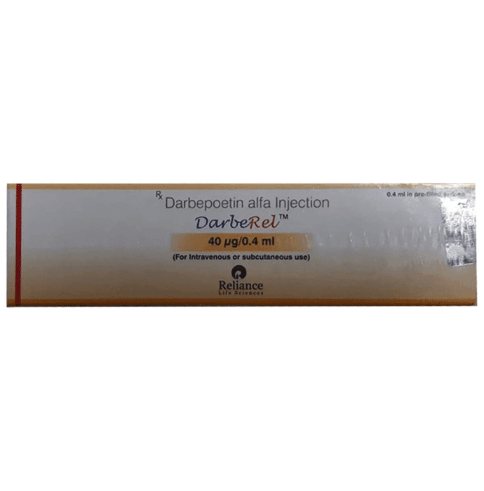 Darberel Injection – Darbepoetin alfa (40mcg) by Reliance Life Sciences