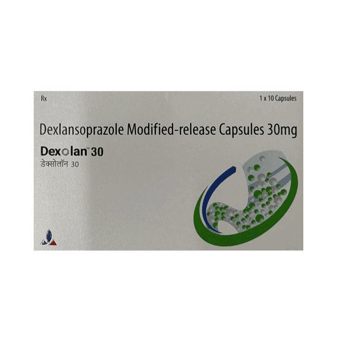 Dexolan 30 Capsule MR – Dexlansoprazole (30mg) 30 mg by Waterley Pharmaceuticals Pvt Ltd — photo 1 of 4