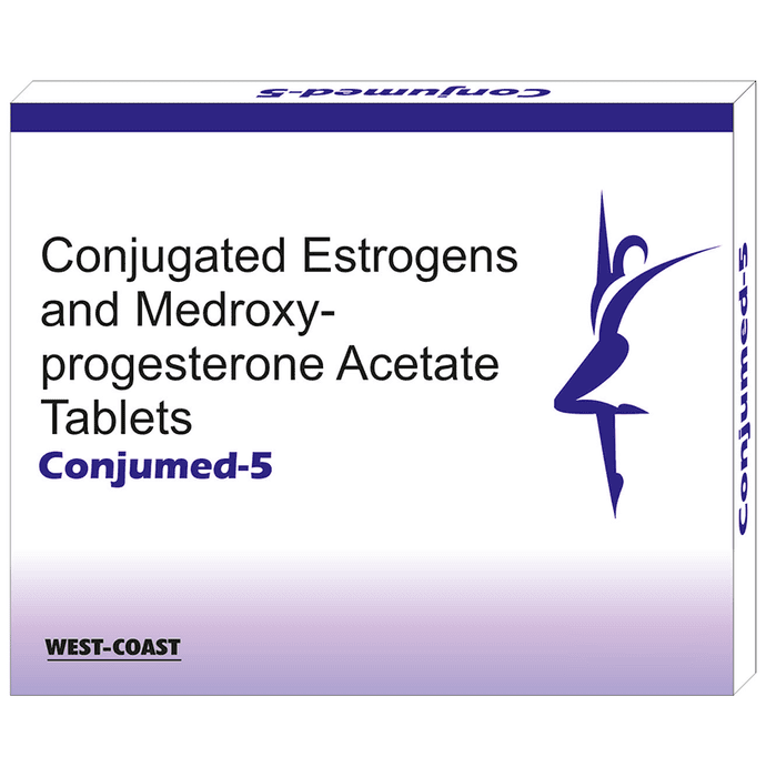 Conjumed 5 Tablet – Conjugated Estrogens (5mg) 5 mg by West-Coast Pharmaceutical Works Ltd — photo 1 of 2
