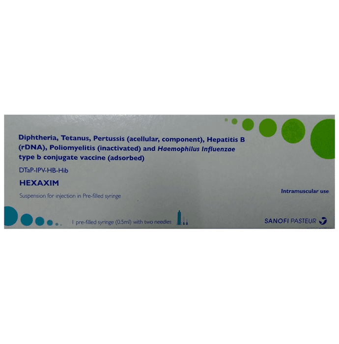 Hexaxim Vaccine – 10e151dd-8c55-49ea-8886-169dccb103f3 by Sanofi India Ltd — photo 1 of 2