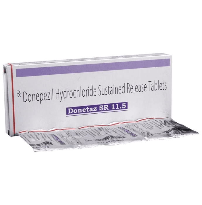 Donetaz SR 11.5 Tablet – Donepezil (11.5mg) 11.5 mg by Sun Pharmaceutical Industries Ltd — photo 1 of 5