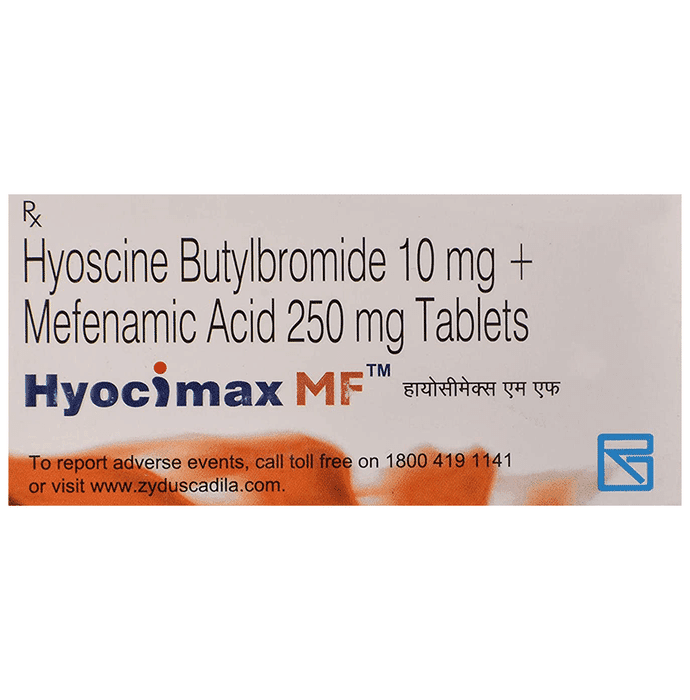 Hyocimax MF Tablet – Hyoscine butylbromide (10mg) by Zydus Cadila — photo 1 of 4
