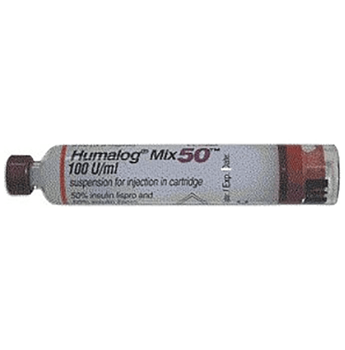 Humalog Mix 50 100IU/ml Cartridge – Insulin Lispro (50%) 100 iu by Eli Lilly and Company India Pvt Ltd