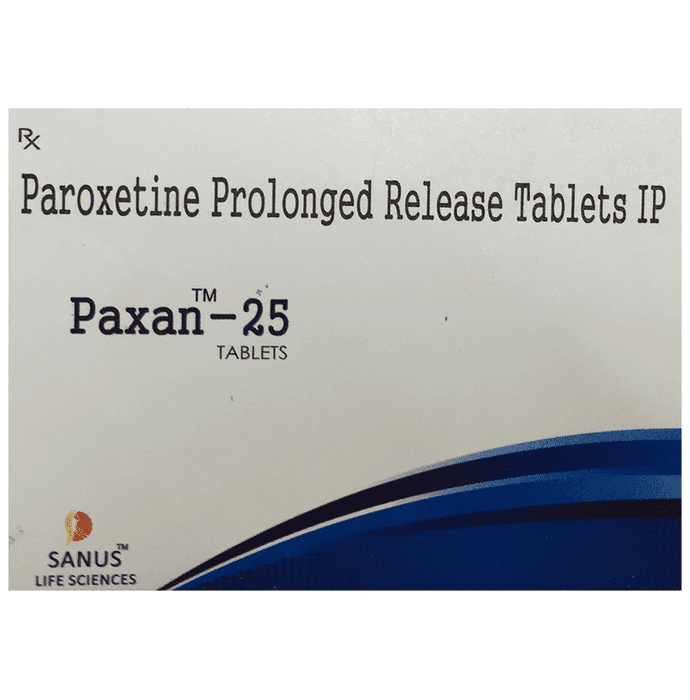 Paxan 25 Tablet PR – Paroxetine (25mg) 25 mg by Sanus Life Sciences