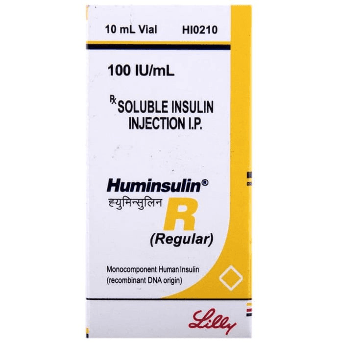Huminsulin R 100IU/ml Solution for Injection – Human insulin (100IU/ml) 100 iu by Eli Lilly and Company India Pvt Ltd — photo 1 of 3