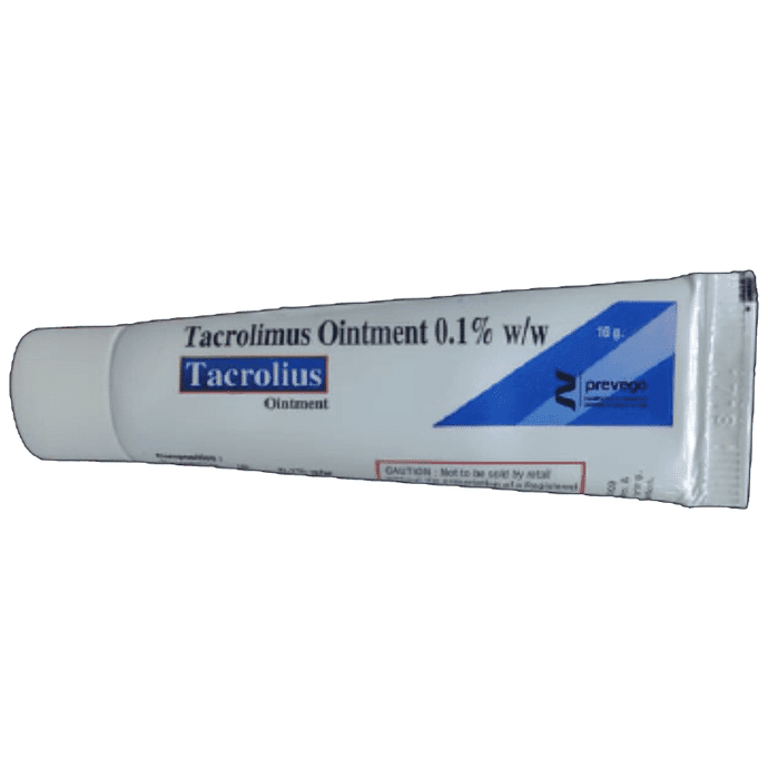 Tacrolius Ointment – Tacrolimus (0.1% w/w) by Prevego Healthcare & Research Private Limited — photo 1 of 2