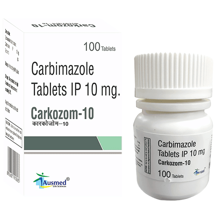 Carkozom 10 Tablet – Carbimazole (10mg) 10 mg by Care Formulation Labs Pvt Ltd — photo 1 of 3