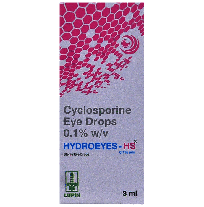 Hydroeyes HS Eye Drop – Ciclosporin (0.1% w/v) by Lupin Ltd — photo 1 of 3