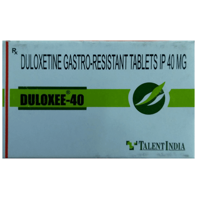 Duloxee 40 Tablet – Duloxetine (40mg) 40 mg by Talent India — photo 1 of 2