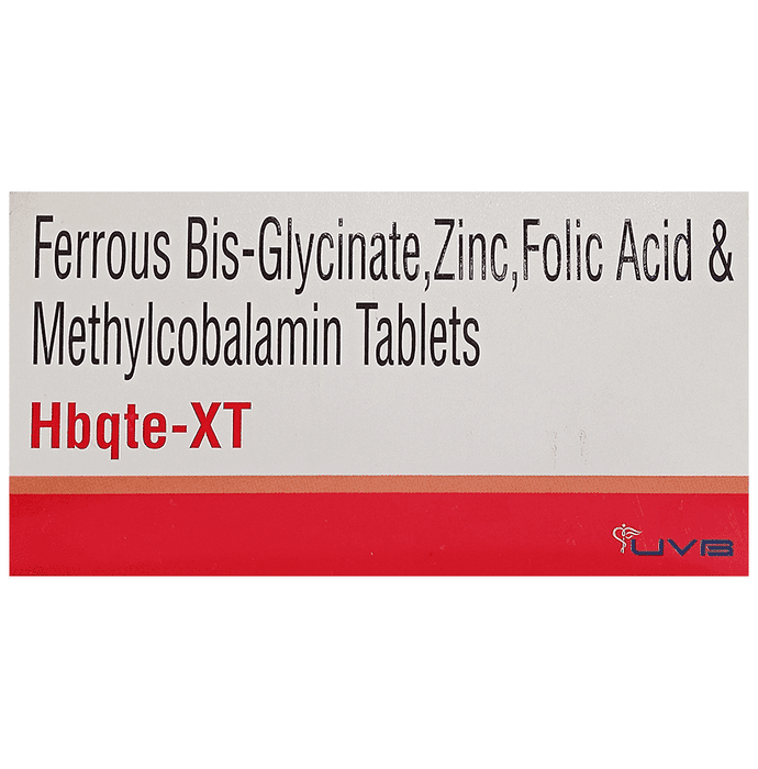 Hbqte-XT Tablet – Ferrous Bisglycinate (300mg) by Uvb Healthcare Pvt Ltd — photo 1 of 3