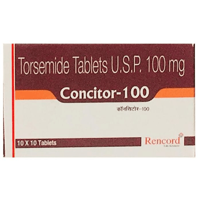 Concitor 100 Tablet – Torasemide (100mg) 100 mg by Rencord Life Sciences Pvt Ltd