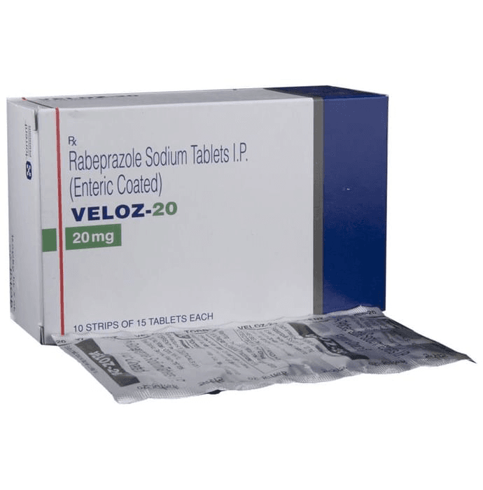 Veloz 20 Tablet – Rabeprazole (20mg) 20 mg by Torrent Pharmaceuticals Ltd — photo 1 of 5