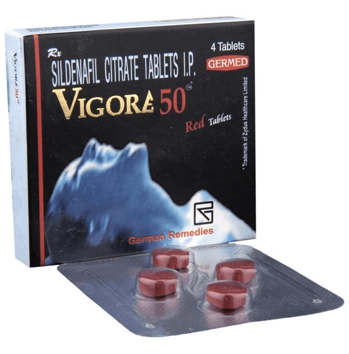 Vigore 50 Red Tablet – Sildenafil (50mg) 50 mg by Zydus Healthcare Limited — photo 1 of 6