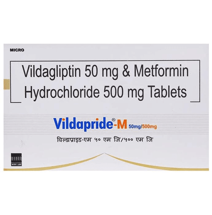Vildapride M 500mg/50mg Tablet