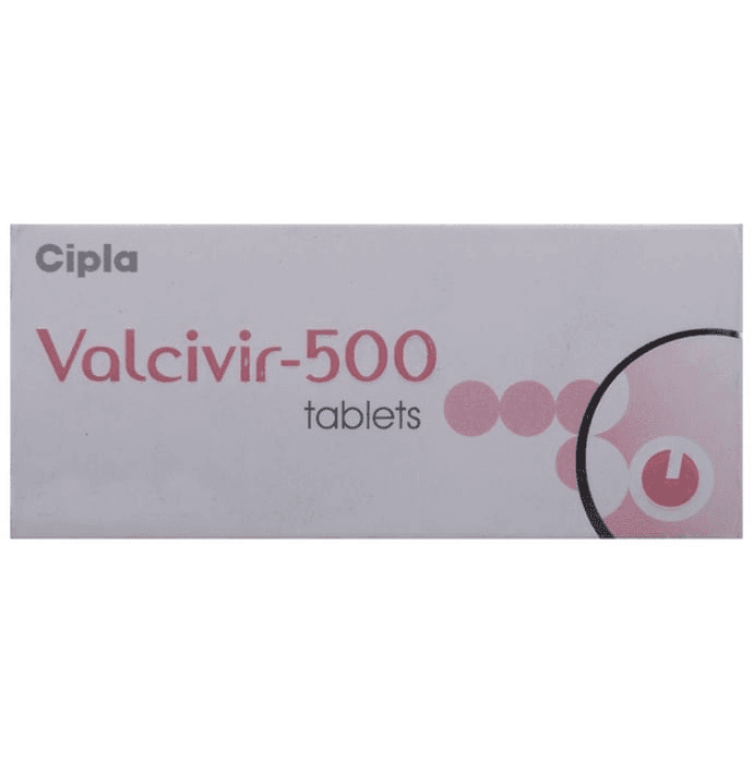 Valcivir 500 Tablet – Valacyclovir (500mg) 500 mg by Cipla Ltd — photo 1 of 5