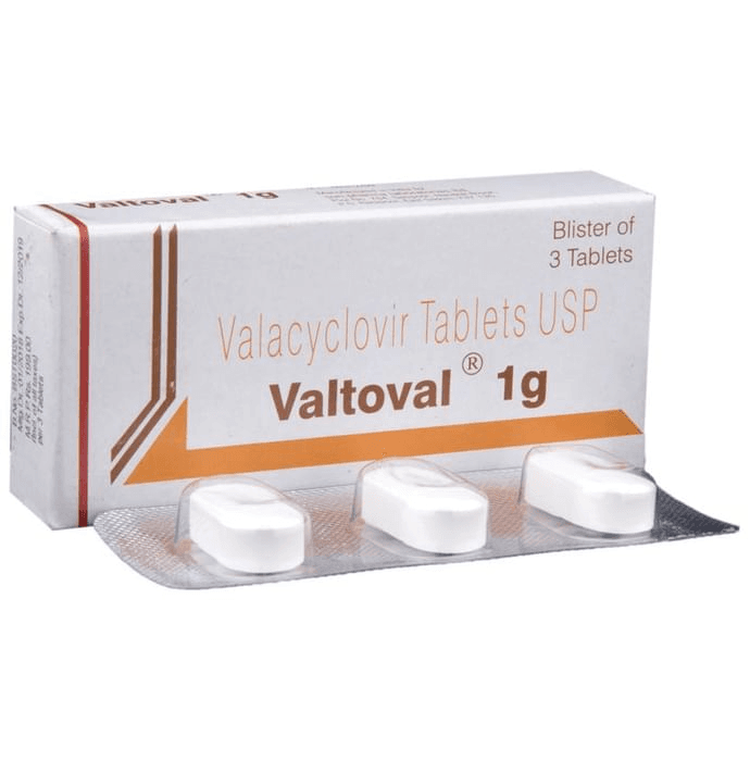 Valtoval 1g Tablet – Valacyclovir (1000mg) 1 g by Sun Pharmaceutical Industries Ltd — photo 1 of 6