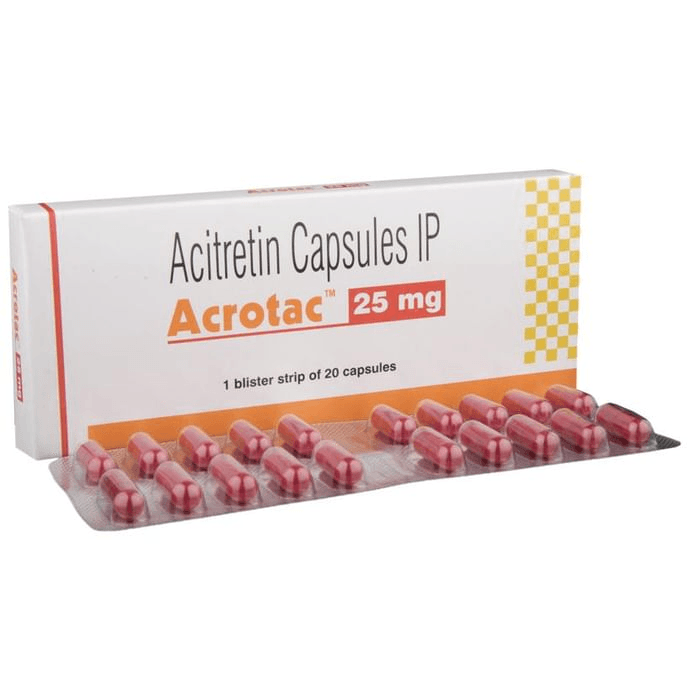 Acrotac 25mg Capsule – Acitretin (25mg) 25 mg by Sun Pharmaceutical Industries Ltd — photo 1 of 5