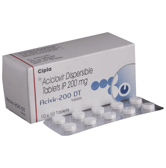 Acivir 200 DT Tablet – Acyclovir (200mg) 200 mg by Cipla Ltd — photo 1 of 6