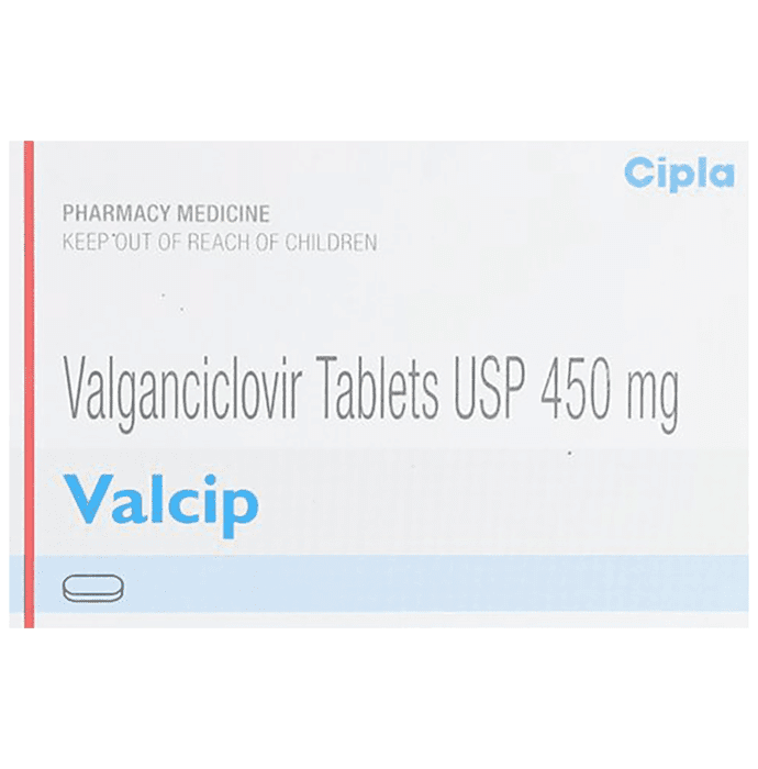 Valcip Tablet – Valganciclovir (450mg) by Cipla Ltd — photo 1 of 3