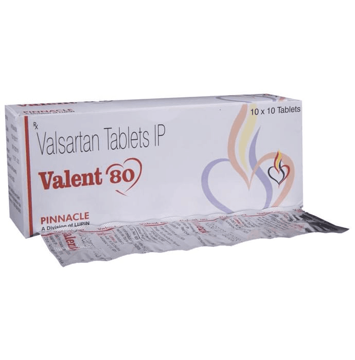 Valent 80 Tablet – Valsartan (80mg) 80 mg by Lupin Ltd — photo 1 of 5