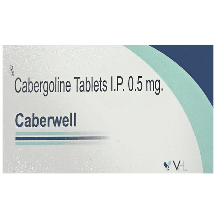 Caberwell Tablet – Cabergoline (0.5mg) by Vhl Pharmaceuticals Private Limited — photo 1 of 2