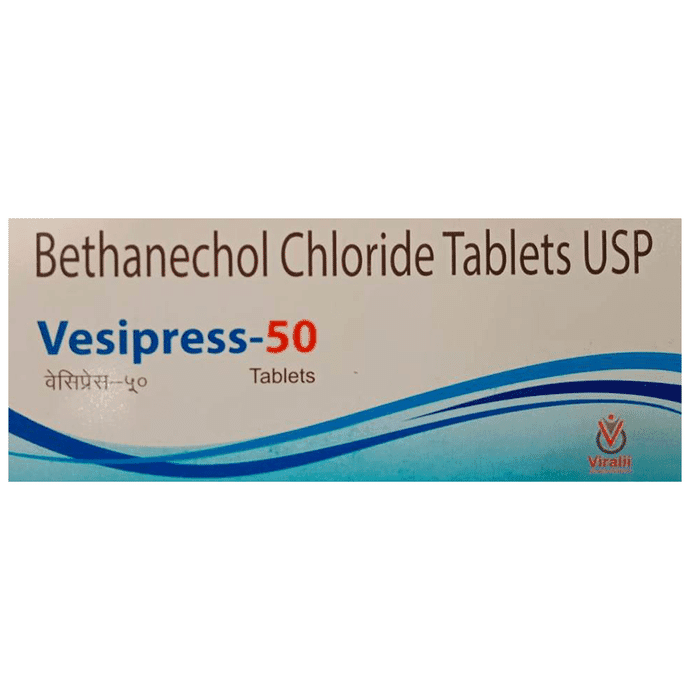 Vesipress 50 Tablet – Bethanechol (50mg) 50 mg by AMPS Biotech Pvt Ltd — photo 1 of 3