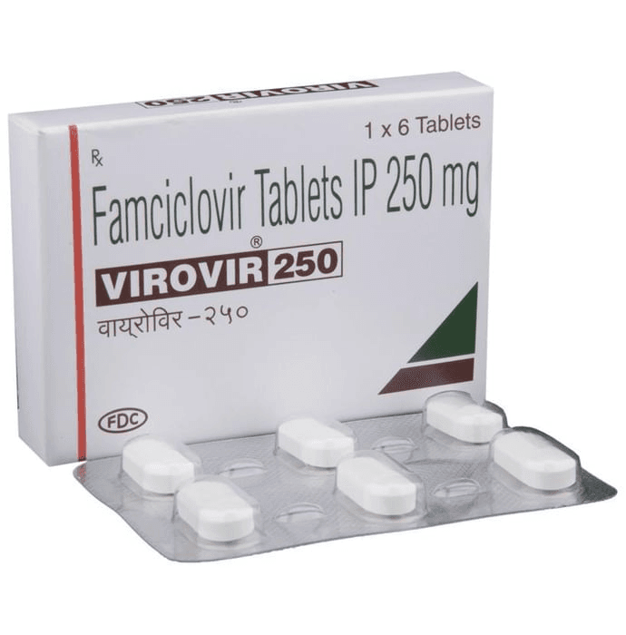 Virovir 250 Tablet – Famciclovir (250mg) 250 mg by FDC Ltd — photo 1 of 6