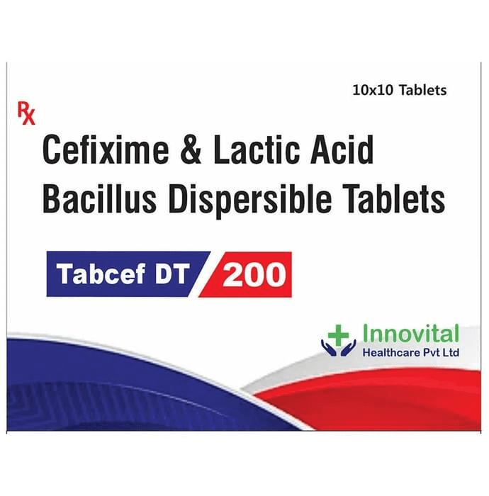 Tabcef DT 200 Tablet – Cefixime (200mg) 200 mg by Innovital Healthcare Pvt Ltd — photo 1 of 3