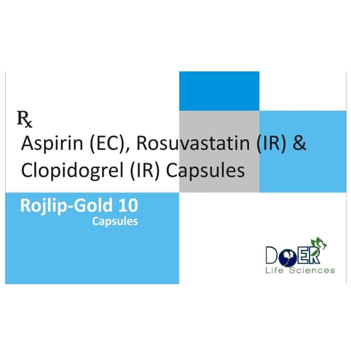 Rojlip-Gold 10 Capsule IR – Aspirin (75mg) 10 mg by Doer Life Sciences