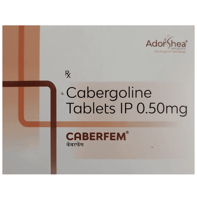 Caberfem 0.5mg Tablet – Cabergoline (0.5mg) 0.5 mg by Cheminnova Life Sciences — photo 1 of 2